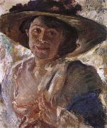 Lovis Corinth Woman in a Rose-Trimmed Hat oil on canvas